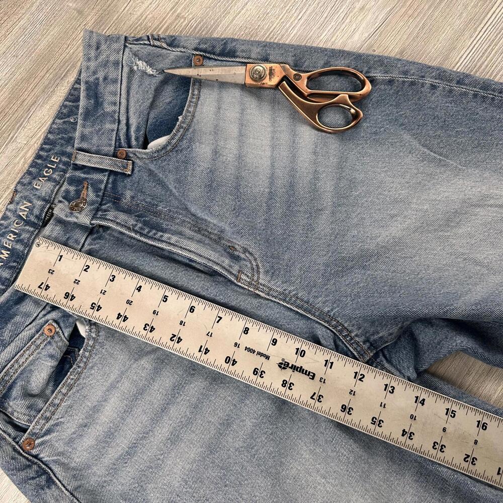 American Eagle Jeans Womens 8 Reg 30x30 Light Wash Curvy 90's Bootcut Rayon Y2K - Picture 4 of 8